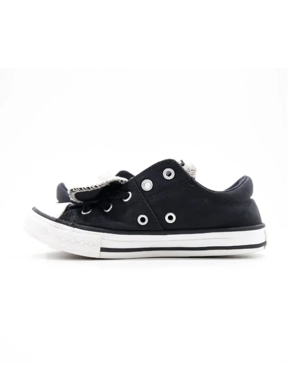 Converse Maddie Black & Silver Double Tongue Slip On Sneakers - Kids' 1
